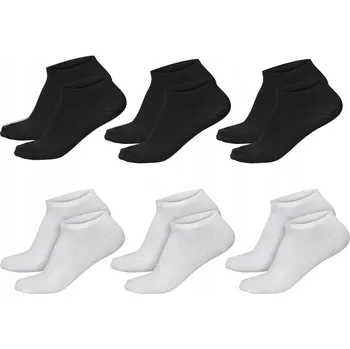 Dámské ponožky Dámské bambusové Kotníkové Ponožky Ponožky 6 párů bílé a černé, 35-38