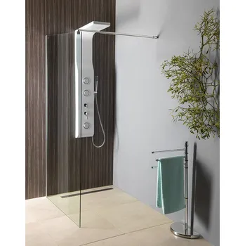 Aqualine WALK-IN zástěna jednodílná k instalaci na zeď, 1200x1900mm, sklo čiré - WI121