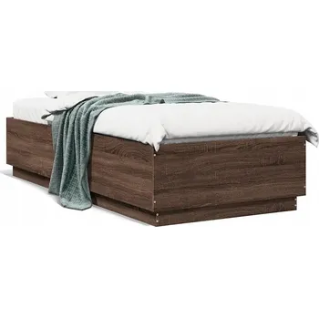 Postel Jednolůžková dřevěná postel VidaXL 90x220 cm, vícebarevná