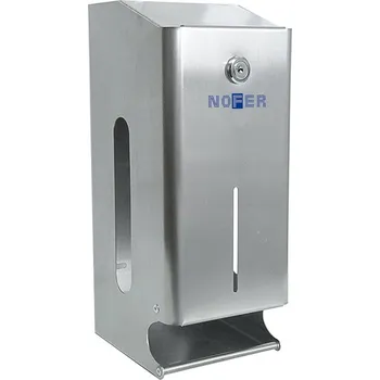 NOFER Zásobník na 2 role toaletního papíru 118x280x131mm, nerez lesk - 05101.B