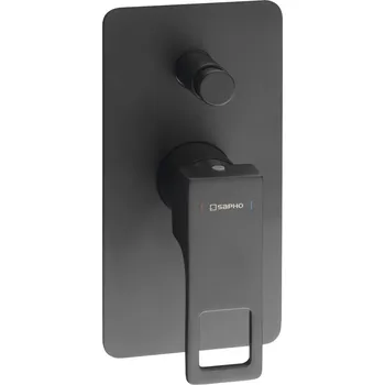 Vodovodní baterie Sapho FORATA podomítková sprchová baterie, 2 výstupy, černá mat - FT042/15