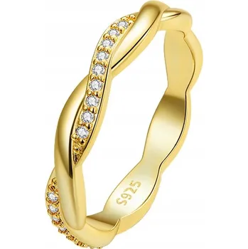 Prsten PRSTÝNEK pozlacený proplétaný S925 vel. 15