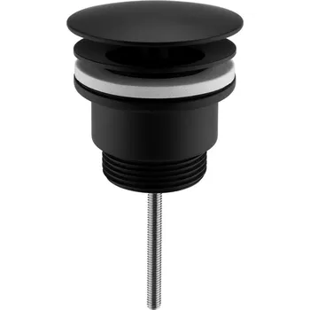Umyvadlo Sapho Umyvadlová výpust 5/4“, neuzavíratelná, velká zátka, 5-65mm, černá mat - CV3004B