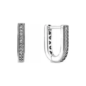 Náušnice Stříbrné Náušnice osazené kubickými zirkony, stříbro 925