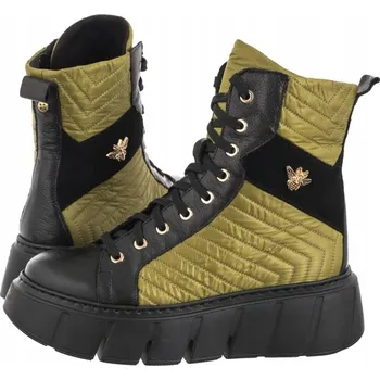 Dámská zimní obuv Dámské kotníkové boty Maciejka 06751-01 zateplené černo-zelené vel. 38