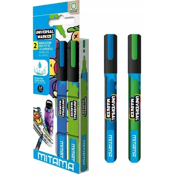 MITAMA Popisovač na vodní bázi na všechny povrchy, zelený/modrý