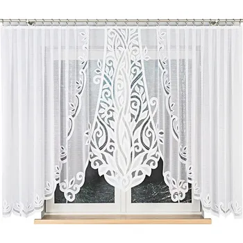 Záclona Hotová záclona Markizeta žakárová klasická bílá 400 cm x 160 cm na žabky