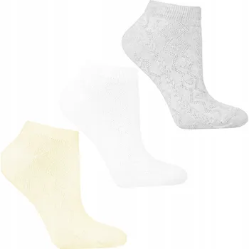 Dámské oblečení 3x Dámské Ponožky Kotníkové Ponožky Bavlna Vzor Krajka Barevné Roztomilé MORAJ 35-38