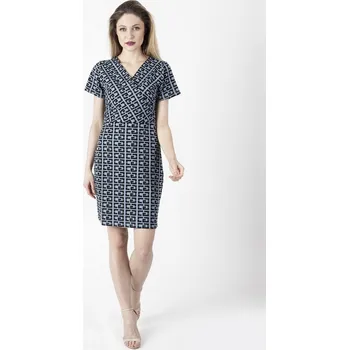 Cizojazyčná kniha PERSO Woman's Women's dress with a cache-coeur neckline PERSO černá | světle modrá 3498062