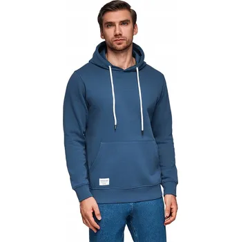 Pánská mikina Pánská mikina s kapucí a teplákovou klokanka s kapucí – modrá V4 OM-SSBN-0177 M