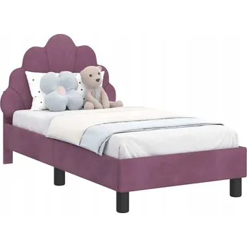 Postel Rám postele pro batole s opěrkou Fialový 70 x 140 cm