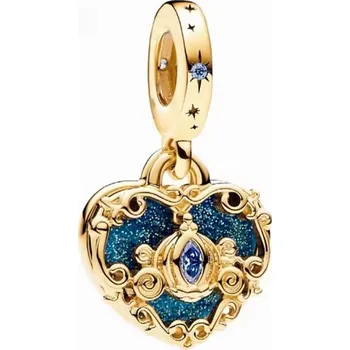 Přívěsek Zlatý přívěsek kočár Popelky, pozlacené stříbro 925