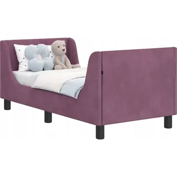 Postel Rám postele pro batole s opěrkou Fialový 70 x 140 cm