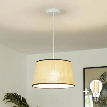 Brilagi - LED Lustr na lanku CERIA 1xE27/40W/230V pr. 35 cm béžová