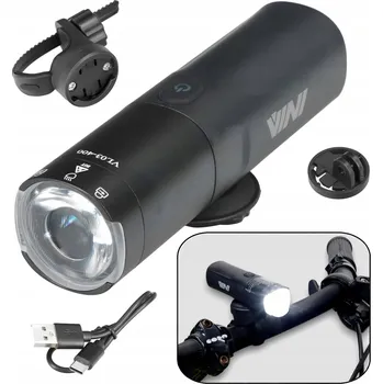 Cyklosvítilna Přední světlo na kolo VINI VL03, 400 lumenů