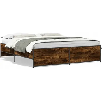 Postel Rám postele, kouřový dub, 200x200 cm