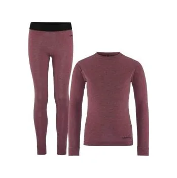 Dětské termoprádlo CRAFT CORE Wool Merino Junior růžová 1909714-744200 134; Růžová set + DÁREK DLE VÝBĚRU!