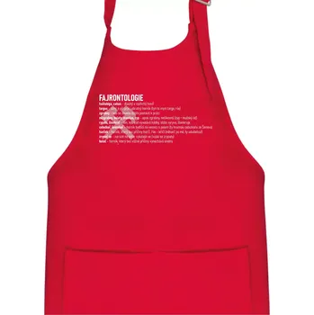 Kuchyňská zástěra FAJRONTOLOGIE - Dětská zástěra na vaření - Univerzální velikost ( Červená )