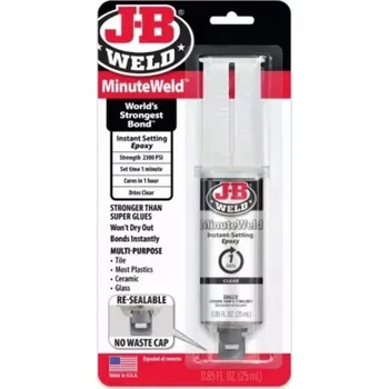 Průmyslové lepidlo J-B WELD MinuteWeld nejrychlejší čiré epoxidové lepidlo 25ml