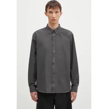 Bavlněná košile Carhartt WIP Longsleeve Bolton Shirt, M, šedá, 90X
