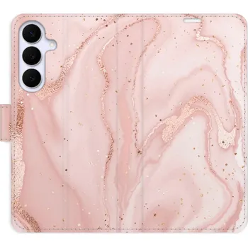 Pouzdro na mobilní telefon Flipové pouzdro iSaprio - RoseGold Marble - Samsung Galaxy S25 FE