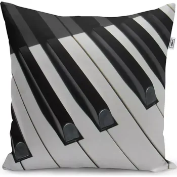 Polštář Sablio Polštář Klávesy piana - 50x50 cm