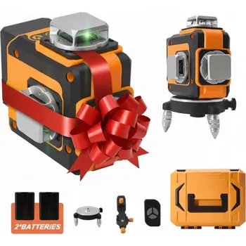 Měřící laser LASEROVÁ VODVÁHA 3D 12 LINIOVÁ KŘÍŽOVÁ 360° LASER SADA SE STATIVEM