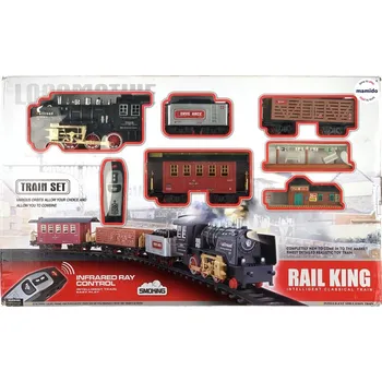 Vláček a vláčkodráha Mamido Vláčkodráha na dálkové ovládání se zvuky osvětlením a funkcí kouře MT1578