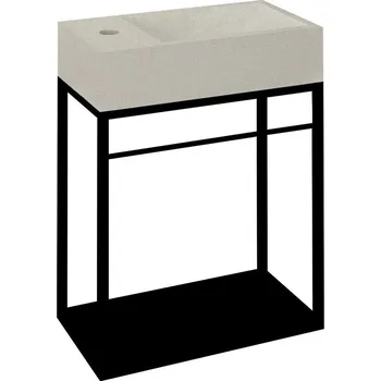 Koupelnový nábytek Sapho CREST konzole s policí, 39,5x45x21,7cm, černá mat - AR402