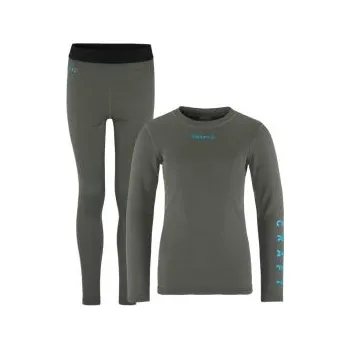 Dětské termo spodky CRAFT CORE Warm Baselayer Junior šedá 1909712-985355 146; Šedá set triko, spodky + DÁREK DLE VÝBĚRU!