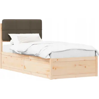Postel Rám postele s čalouněným čelem s čelo Taupe 100 x 200 cm