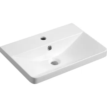 Aqualine SEN umyvadlo nábytkové, litý mramor, 51x35cm, bílá - SN510