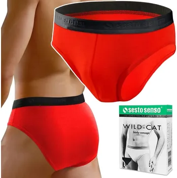 Pánské spodní prádlo Sesto Senso Slipy červené, velikost XL