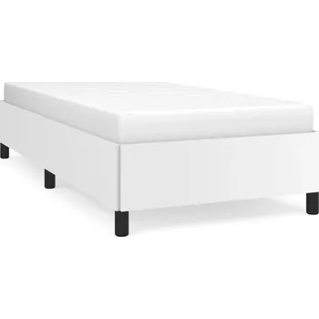 Postel Rám postele, bílý, 90x200 cm, umělá kůže