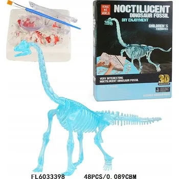 Figurka MODEL fosilní DINOSAURUS dinosaura brachiosaura svítící ve tmě