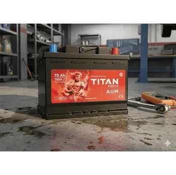 Autobaterie Autobaterie TITAN Force AGM, 70Ah, 12V, 760A