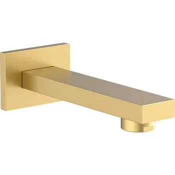 Sapho Nástěnná výtoková hubice, hranatá, 160mm, zlato mat - BO419