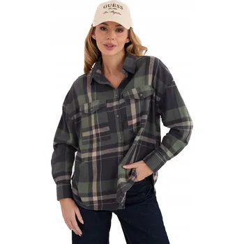 Dámská košile Dámská flanelová košile na knoflíky s kostkovaným vzorem