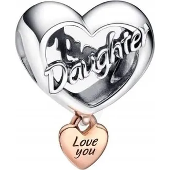 Přívěsek Přívěsek Srdce Miluji Tě, Dcero Dcera S925 DÁREK