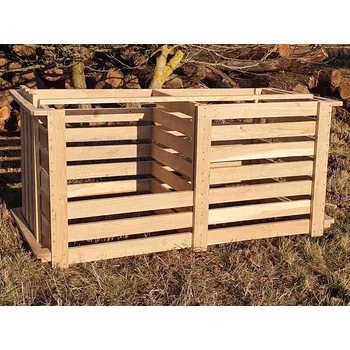 Kompostér Dřevěný kompostér dvoukomorový
