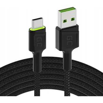 Datový kabel Kabel Green Cell USB - USB-C 1,2 m černý