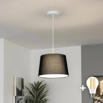 Brilagi - LED Lustr na lanku CERIA 1xE27/40W/230V pr. 30 cm černá