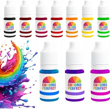 Vrták SADA POTRAVINÁŘSKÝCH BARVIV V TEKUTÉ FORMĚ 10 BAREV 100ml