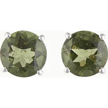 Náušnice My Moldavite Stříbrné náušnice s vltavíny 108-2