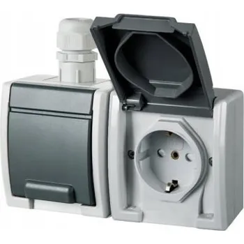 Elektrická zásuvka Hermetická zásuvka aquant GNT 2x2P+Z IP65