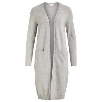 Dámský svetr VILA SVETR KARDIGAN DLOUHÝ ŠEDÝ PŘEHOZ XS/S