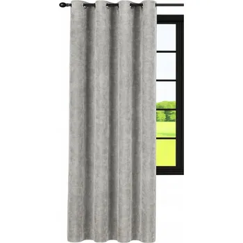 Obraz ZÁVĚS VELUROVÝ HOTOVÝ 210x250 Závěsy VELUR s kroužky široké ŠEDÉ