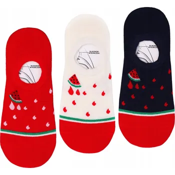 Dámské oblečení 3x Ponožky Kotníkové Ponožky s motivem melounu Bavlna Pohodlné MORAJ 35-38