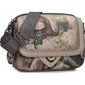 Kabelka A136 Kabelka přes rameno Anekke Real dvoupokojová s klopou oboustranná