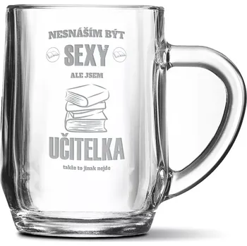 Sklenice Sablio Půllitr Nesnáším být sexy, ale jsem učitelka: 0,5